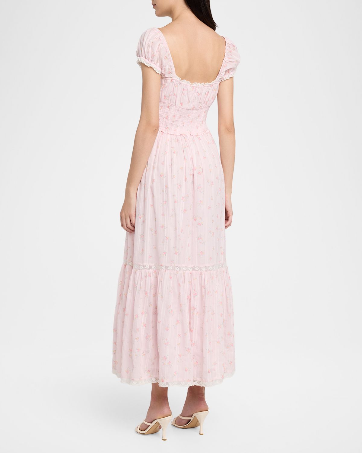 LoveShackFancy Lyssara Floral Lace-Trim Maxi Dress | Thumbnail 3 LoveShackFancy Lyssara Floral Lace-Trim Maxi Dress | Thumbnail 3
