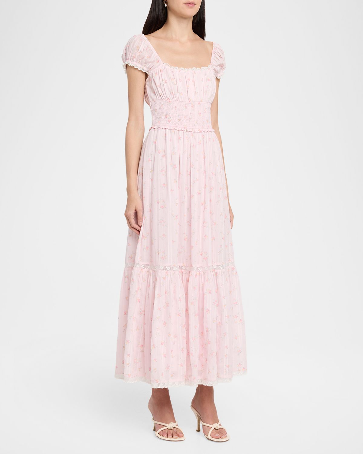 LoveShackFancy Lyssara Floral Lace-Trim Maxi Dress | Thumbnail 4 LoveShackFancy Lyssara Floral Lace-Trim Maxi Dress | Thumbnail 4