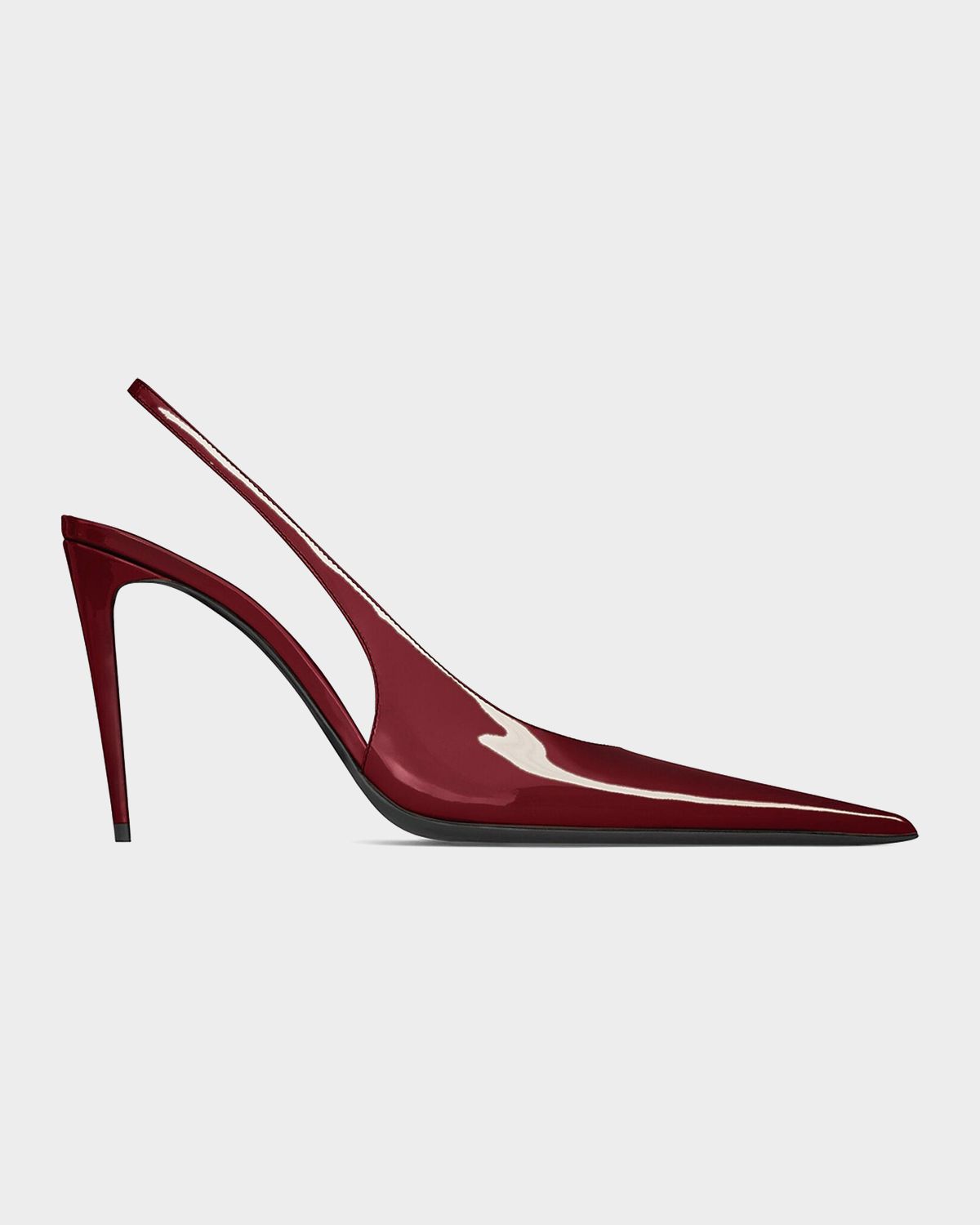 Saint Laurent 95mm Vernice Patent Leather Slingback Pumps