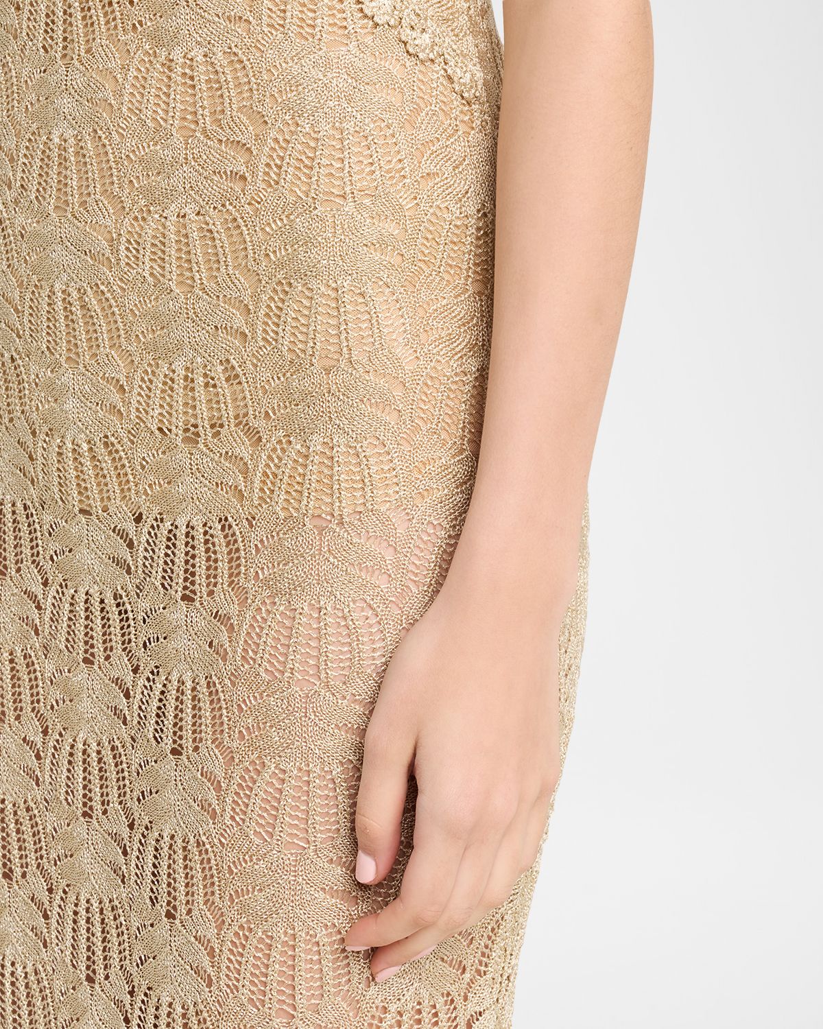 LoveShackFancy Vreya Metallic Crochet Halter Dress | Thumbnail 5 LoveShackFancy Vreya Metallic Crochet Halter Dress | Thumbnail 5