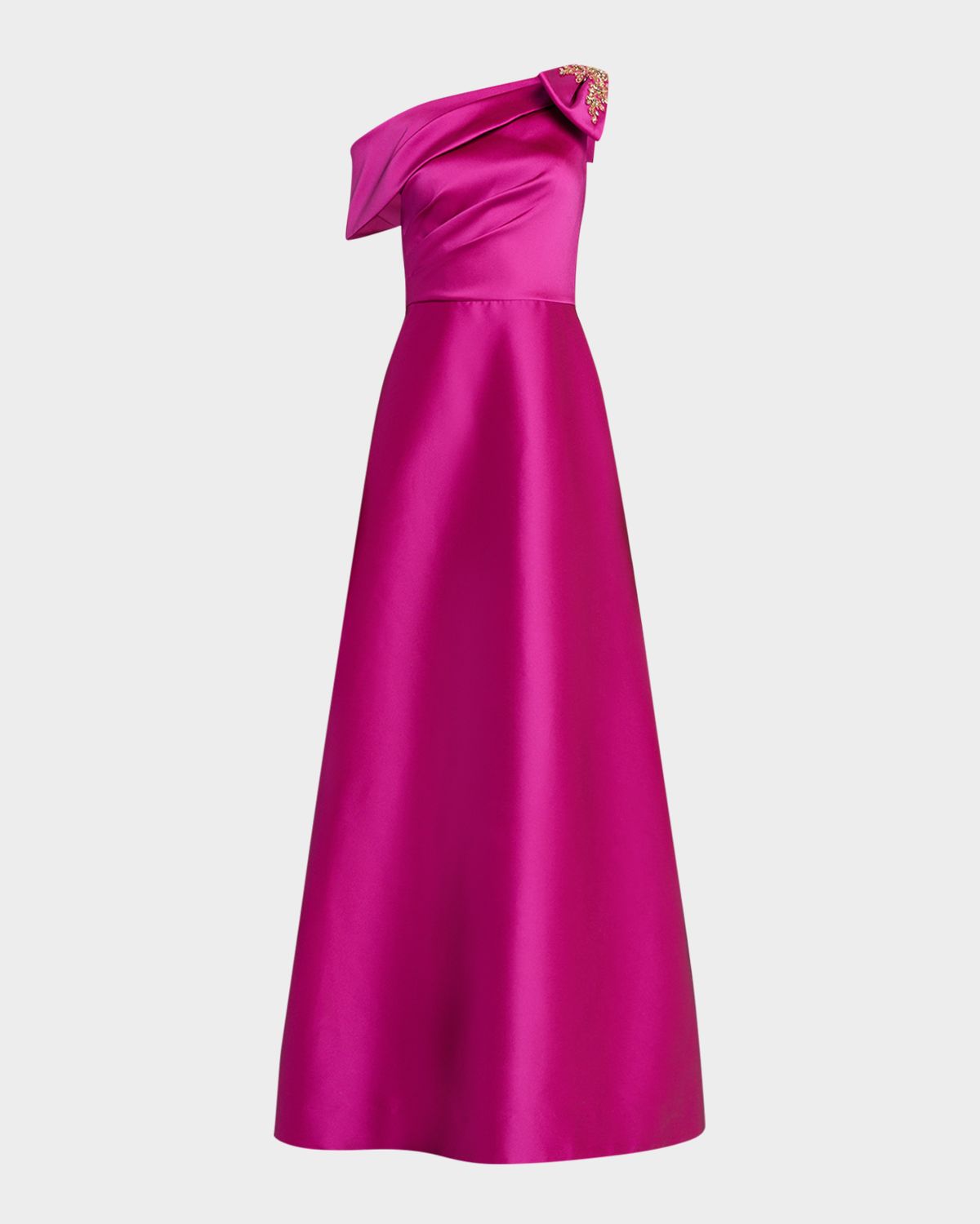 Rickie Freeman for Teri Jon Draped One-Shoulder Bow Gown | Thumbnail 6 Rickie Freeman for Teri Jon Draped One-Shoulder Bow Gown | Thumbnail 6