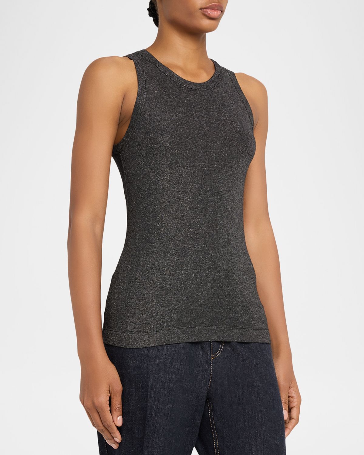 Brunello Cucinelli Shimmering Knit Sleeveless Blouse | Thumbnail 4 Brunello Cucinelli Shimmering Knit Sleeveless Blouse | Thumbnail 4