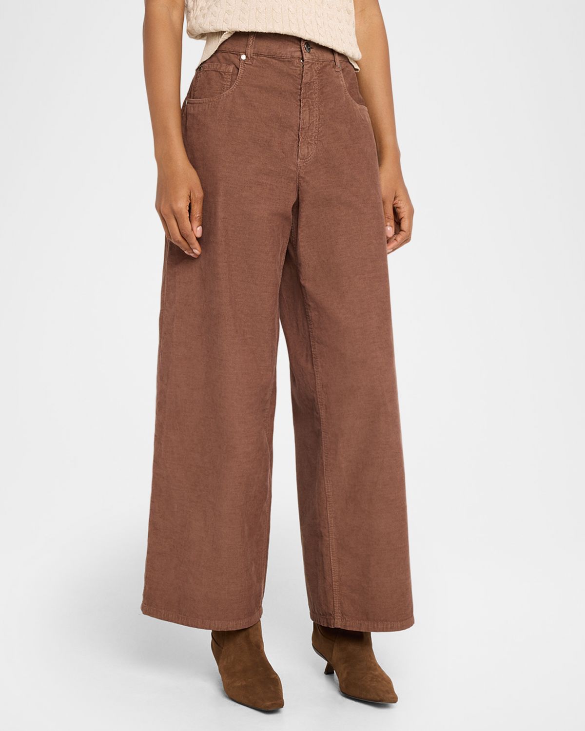 Brunello Cucinelli Dyed Cotton-Linen Twill Loose-Leg Pants | Thumbnail 4 Brunello Cucinelli Dyed Cotton-Linen Twill Loose-Leg Pants | Thumbnail 4