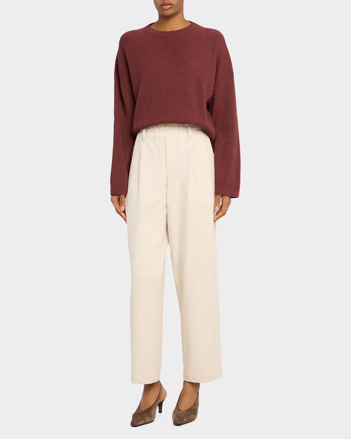Brunello Cucinelli Shimmering Cashmere Rib Crewneck Sweater | Thumbnail 5 Brunello Cucinelli Shimmering Cashmere Rib Crewneck Sweater | Thumbnail 5