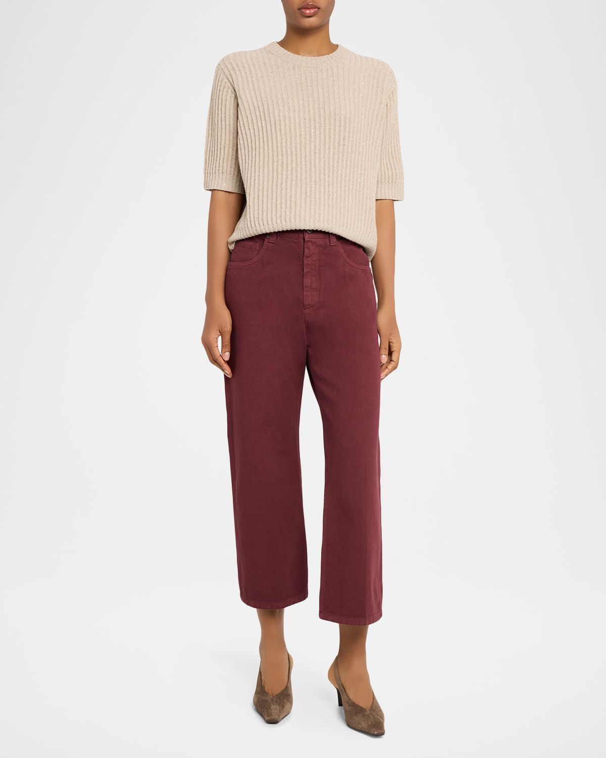 Brunello Cucinelli Dyed Cotton-Twill Relaxed-Leg Ankle Pants | Thumbnail 5 Brunello Cucinelli Dyed Cotton-Twill Relaxed-Leg Ankle Pants | Thumbnail 5