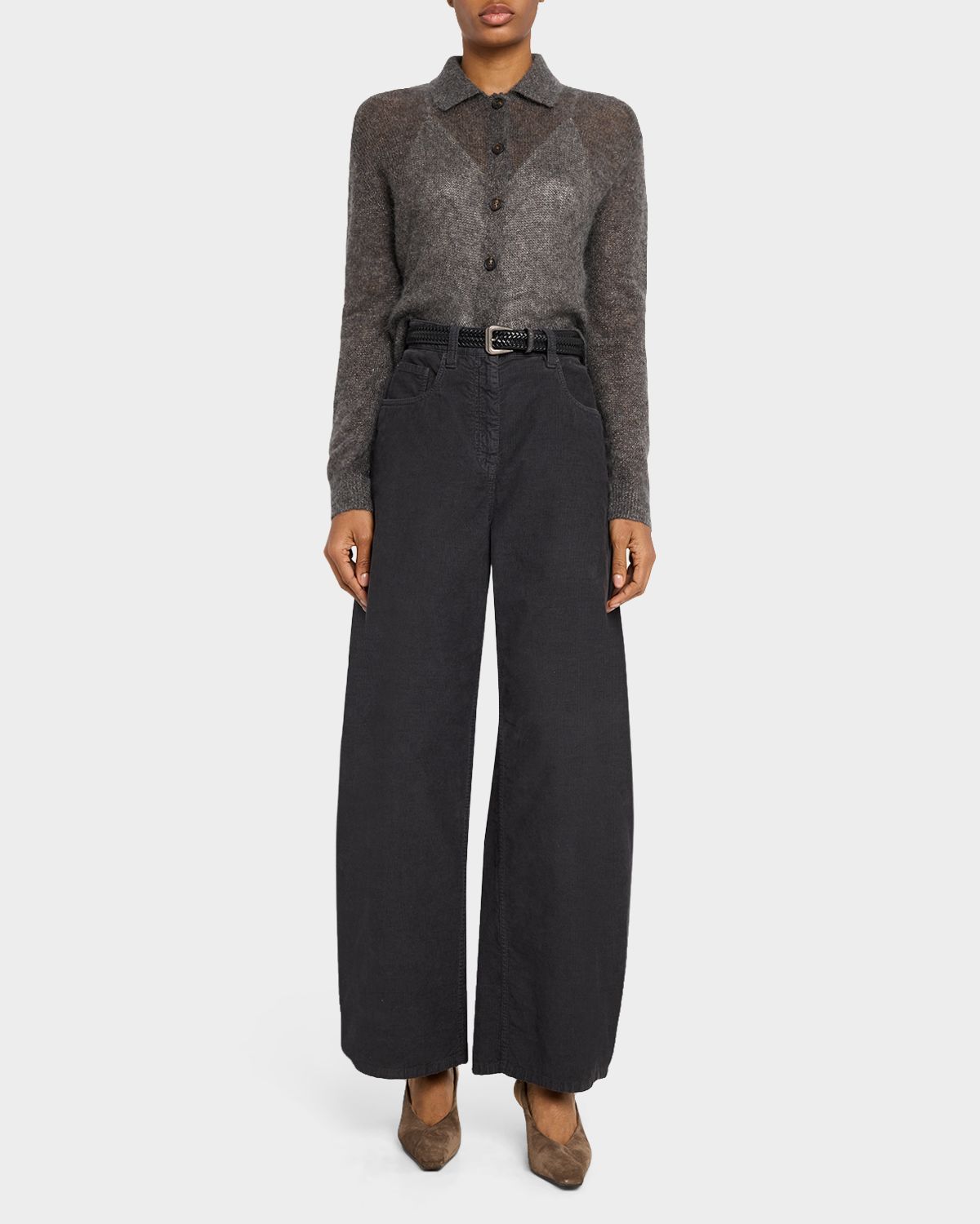 Brunello Cucinelli Corduroy Wide Barrel-Leg Pants | Thumbnail 2 Brunello Cucinelli Corduroy Wide Barrel-Leg Pants | Thumbnail 2