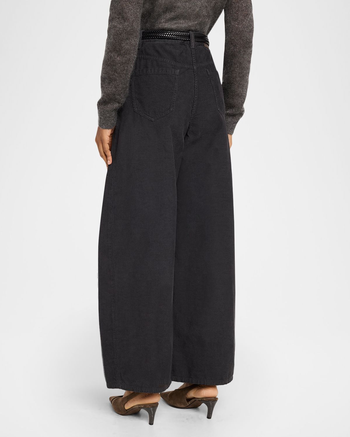 Brunello Cucinelli Corduroy Wide Barrel-Leg Pants | Thumbnail 3 Brunello Cucinelli Corduroy Wide Barrel-Leg Pants | Thumbnail 3