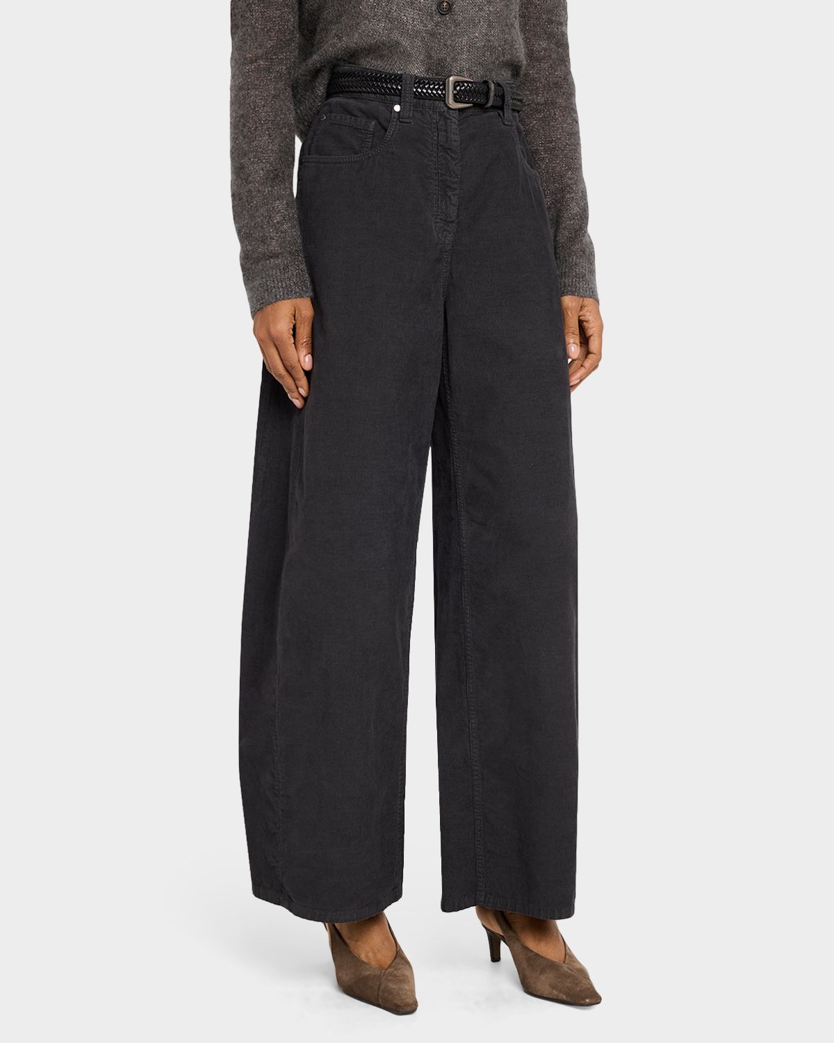 Brunello Cucinelli Corduroy Wide Barrel-Leg Pants | Thumbnail 4 Brunello Cucinelli Corduroy Wide Barrel-Leg Pants | Thumbnail 4