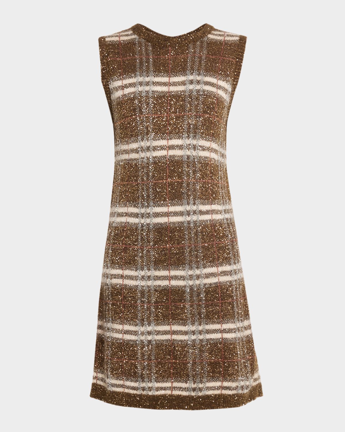 Brunello Cucinelli Shimmering Check Knit Sleeveless Dress | Thumbnail 6 Brunello Cucinelli Shimmering Check Knit Sleeveless Dress | Thumbnail 6