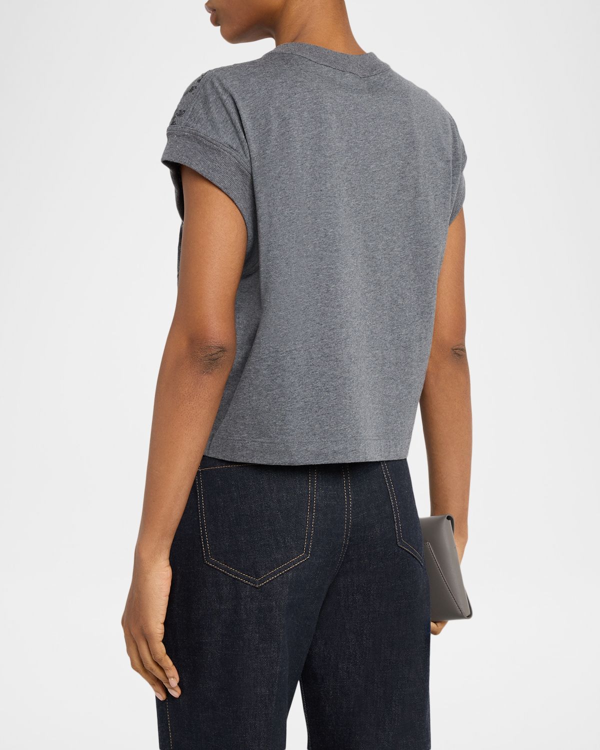 Brunello Cucinelli Micro Sequin Cotton Tank Top | Thumbnail 3 Brunello Cucinelli Micro Sequin Cotton Tank Top | Thumbnail 3