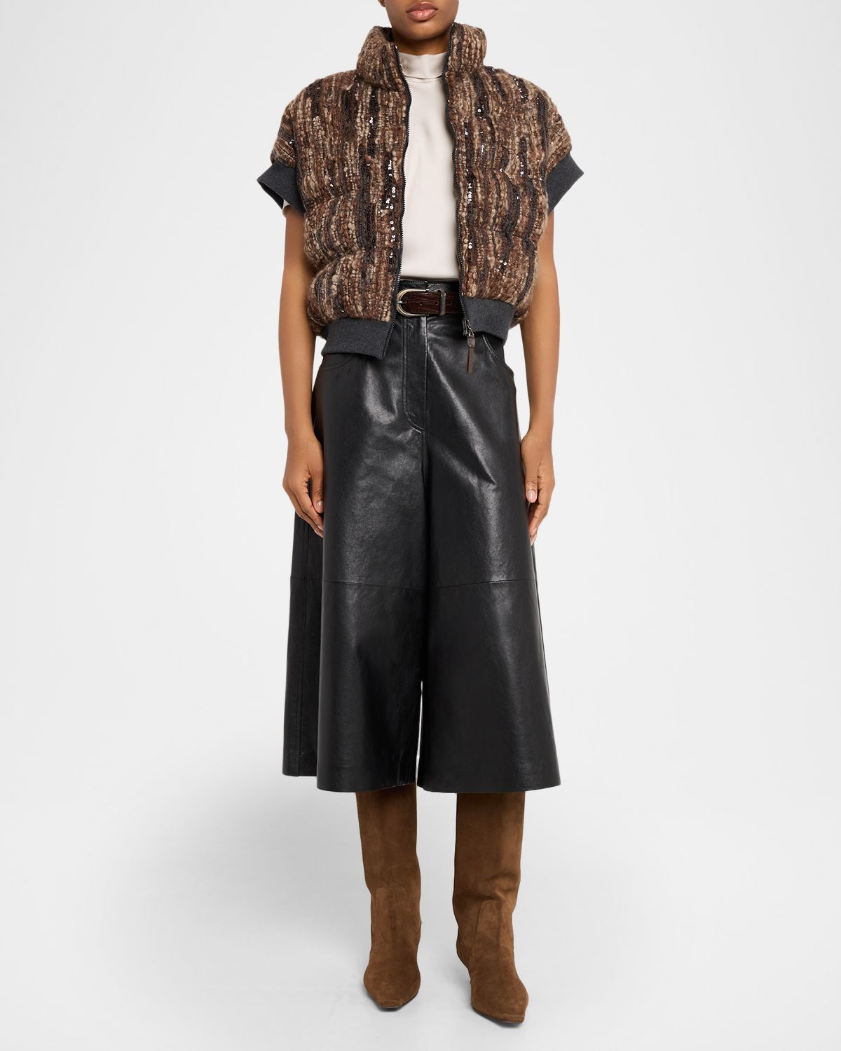 Brunello Cucinelli Paillette Mohair Boucle Padded Vest | Thumbnail 2 Brunello Cucinelli Paillette Mohair Boucle Padded Vest | Thumbnail 2
