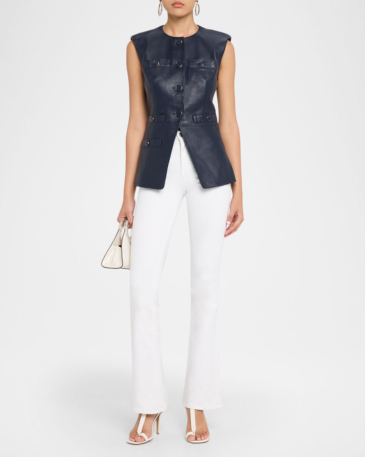 Veronica Beard Tamara Leather Vest