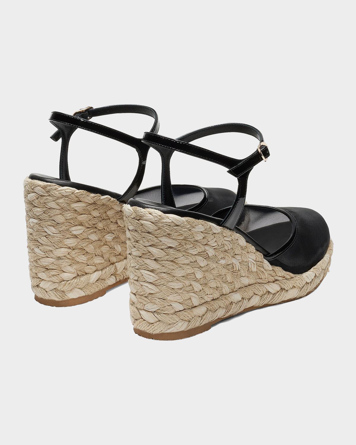 Stuart Weitzman 100mm Bareitall Mesh Espadrille Wedge Sandals