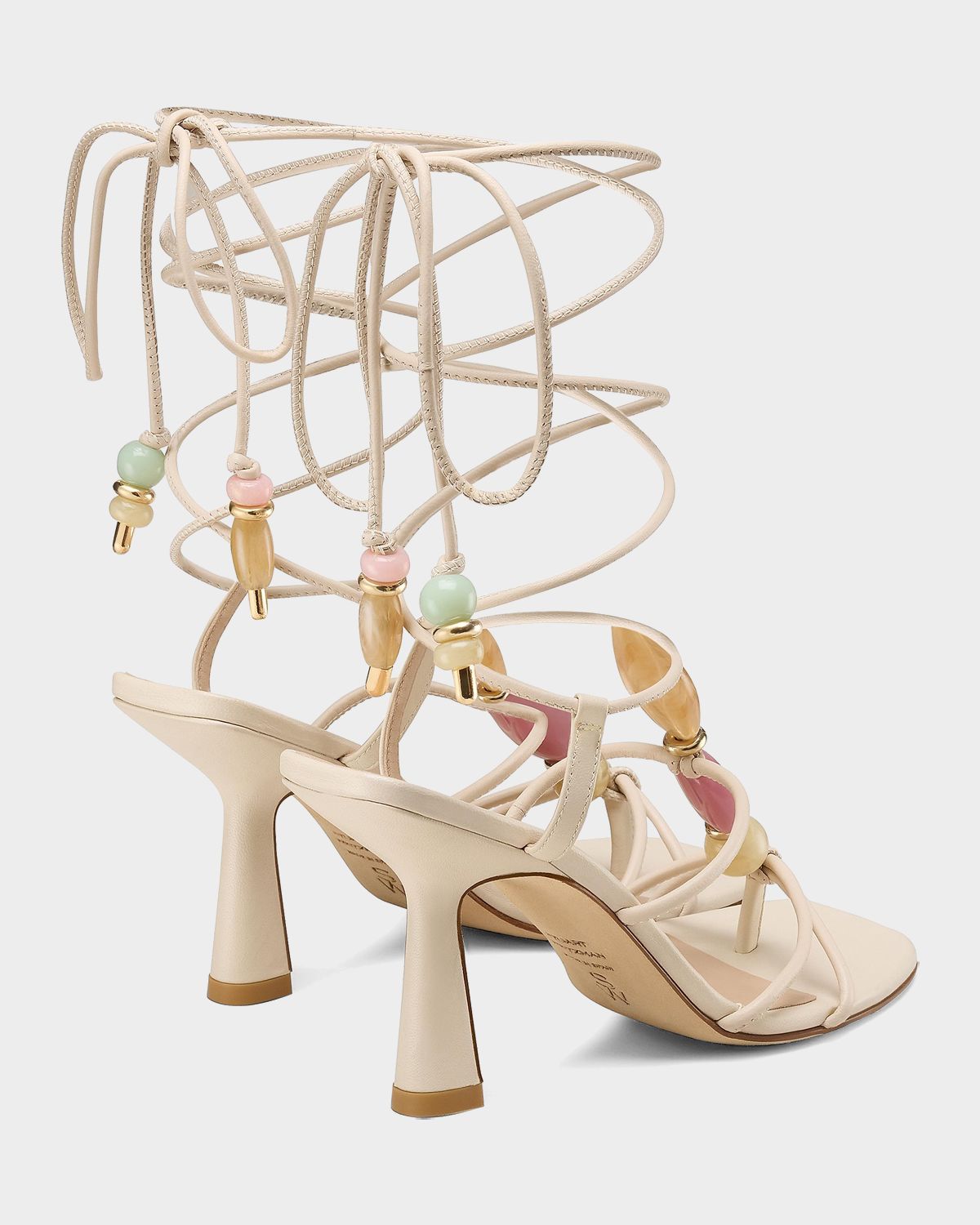 Stuart Weitzman 85mm Majorca Leather Wrap Sandals