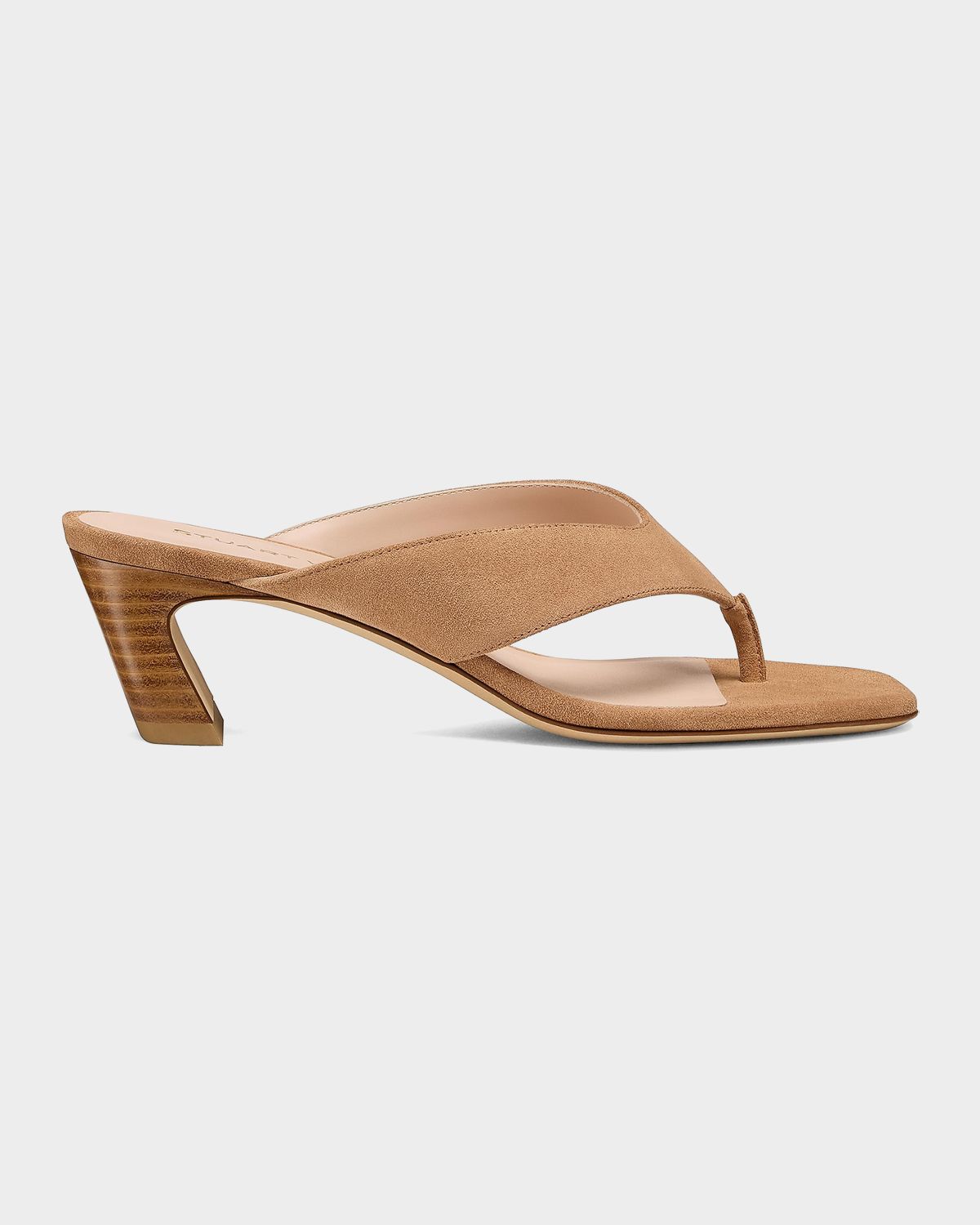 Stuart Weitzman 50mm Stassi Suede Thong Sandals