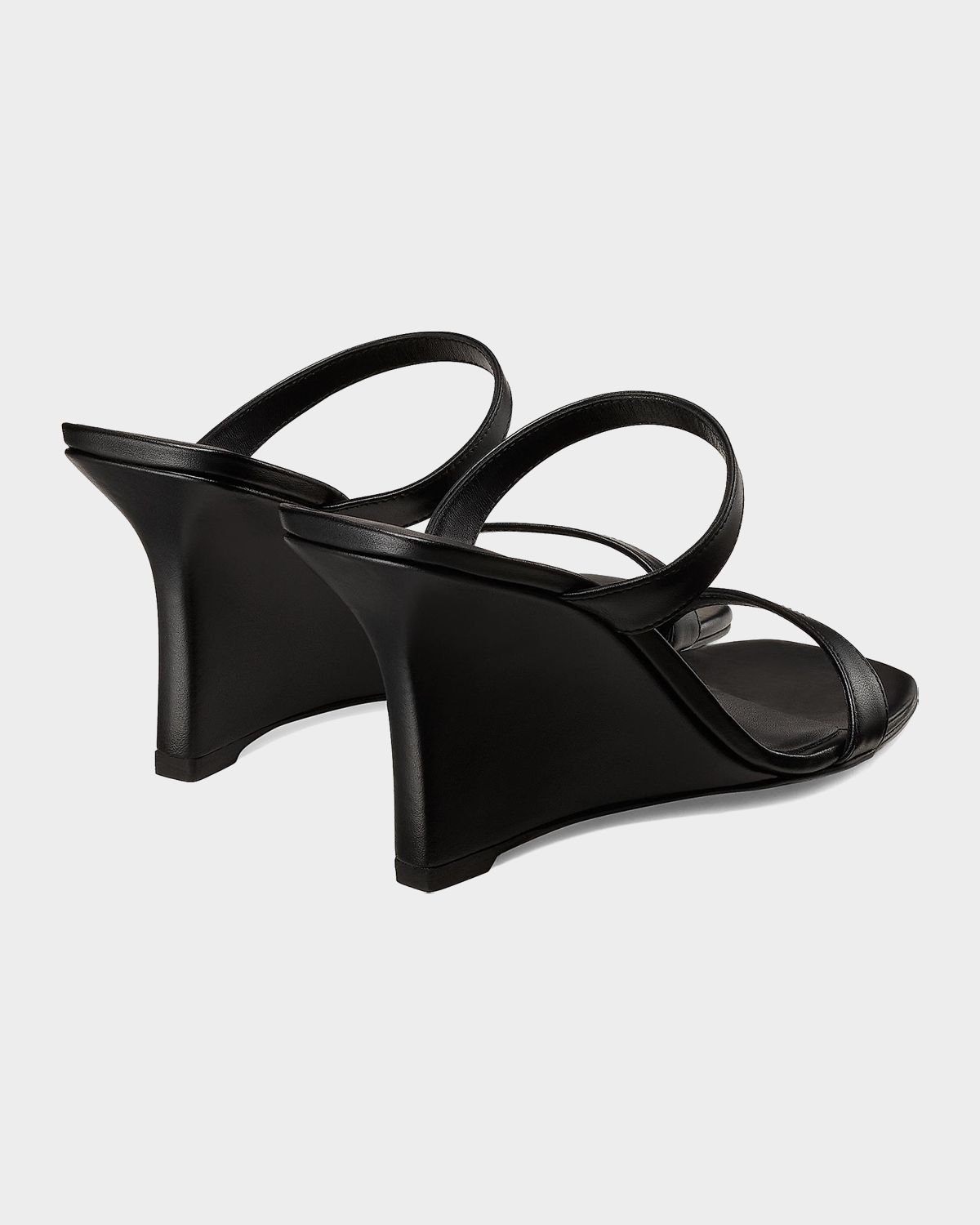 Stuart Weitzman 85mm Vinnie Leather Wedge Sandals