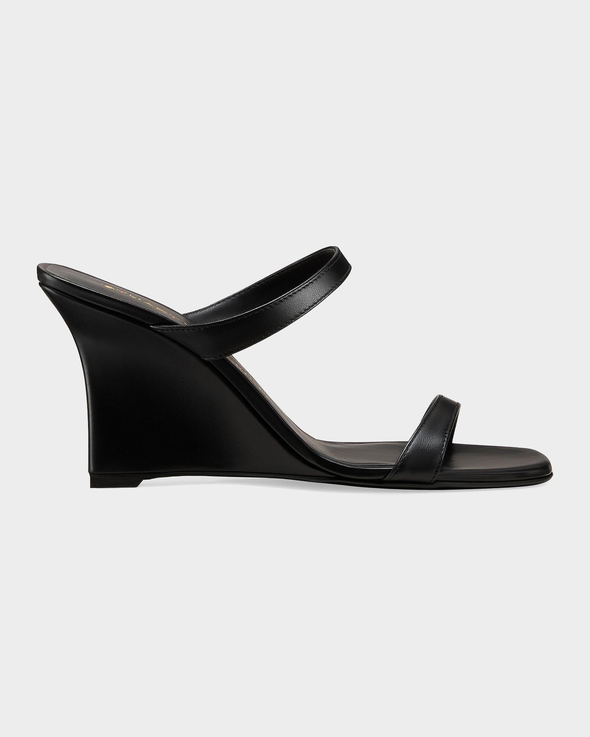 Stuart Weitzman 85mm Vinnie Leather Wedge Sandals