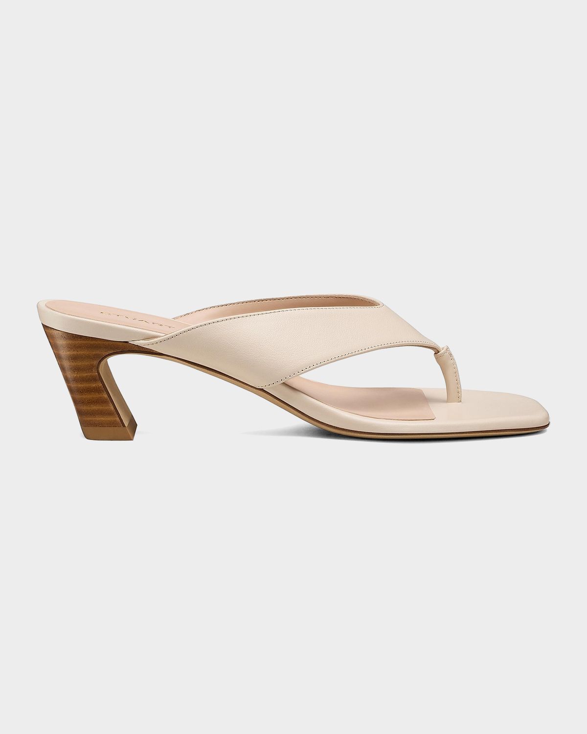 Stuart Weitzman 50mm Stassi Leather Thong Sandals