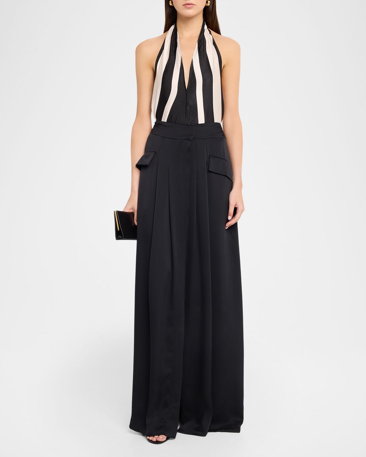 Ramy Brook Zella Pleated Satin Maxi Skirt | Thumbnail 5
