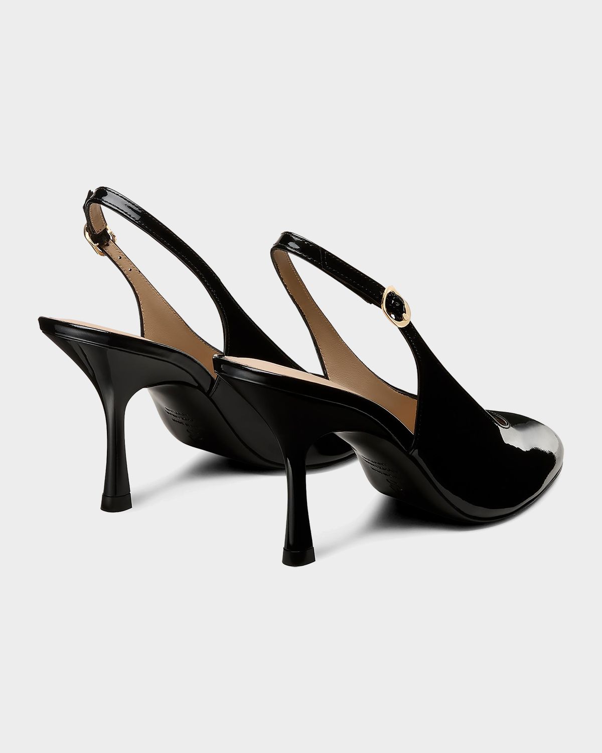 Stuart Weitzman 85mm Madison Patent Leather Slingback Pumps