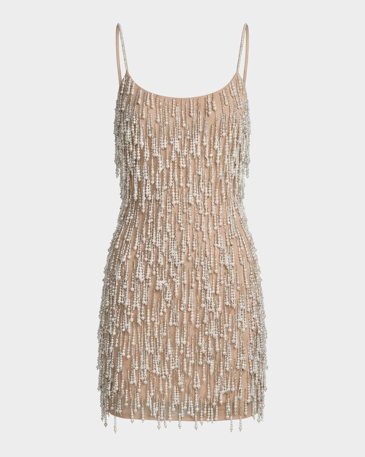 Mac Duggal Beaded Fringe Bodycon Mini Dress