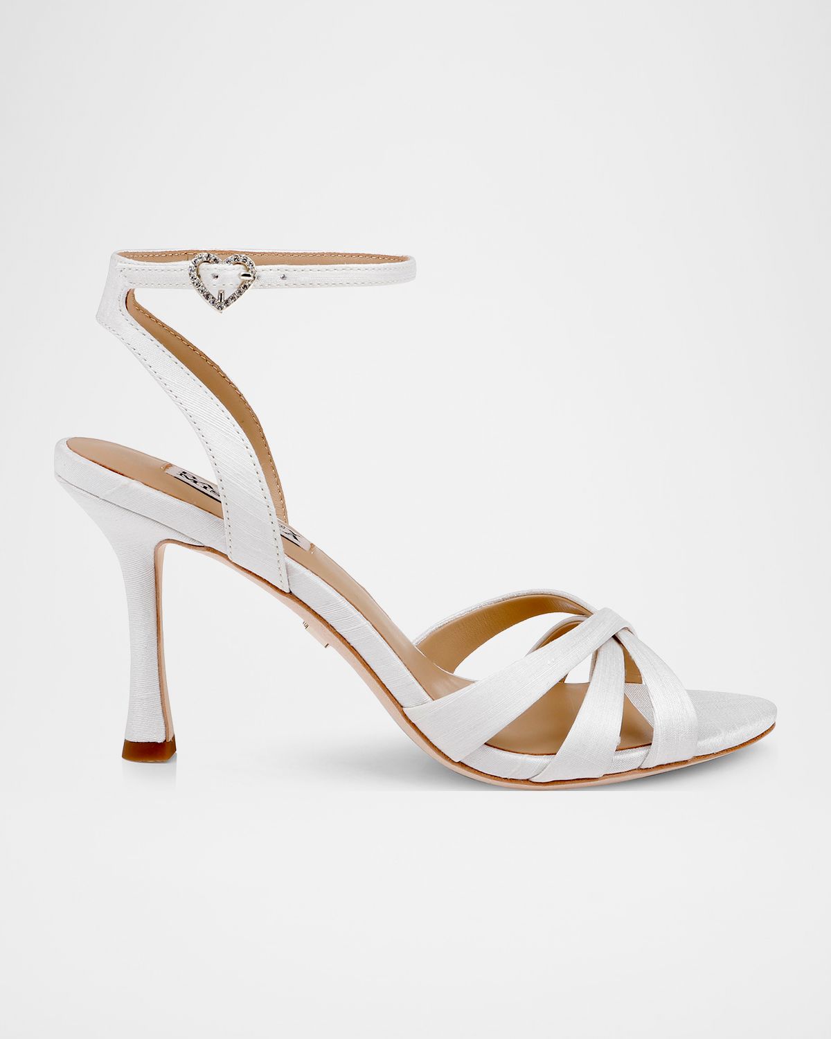 Badgley Mischka 75mm Xeilani Leather Ankle-Strap Sandals