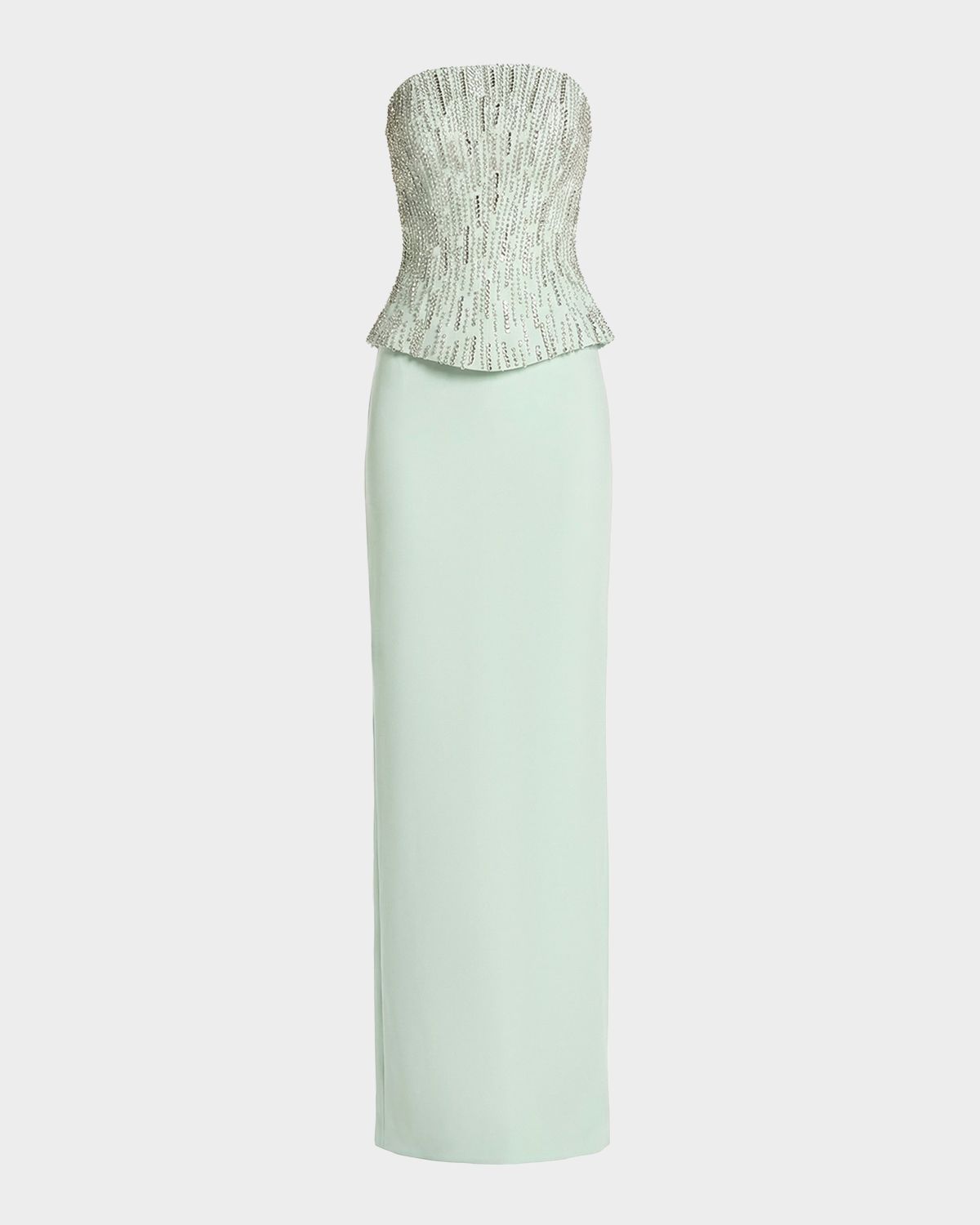 Mac Duggal Embellished Corset Strapless Column Gown