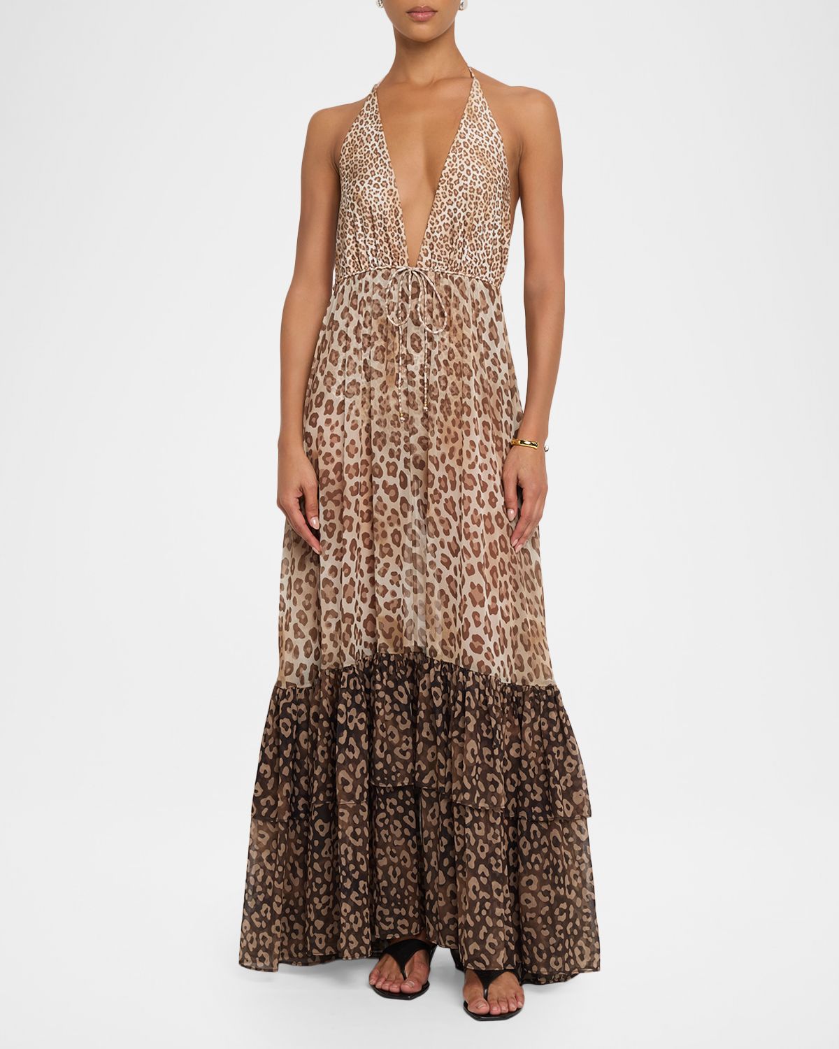 Ramy Brook Milena Colorblocked Leopard Maxi Dress | Thumbnail 5