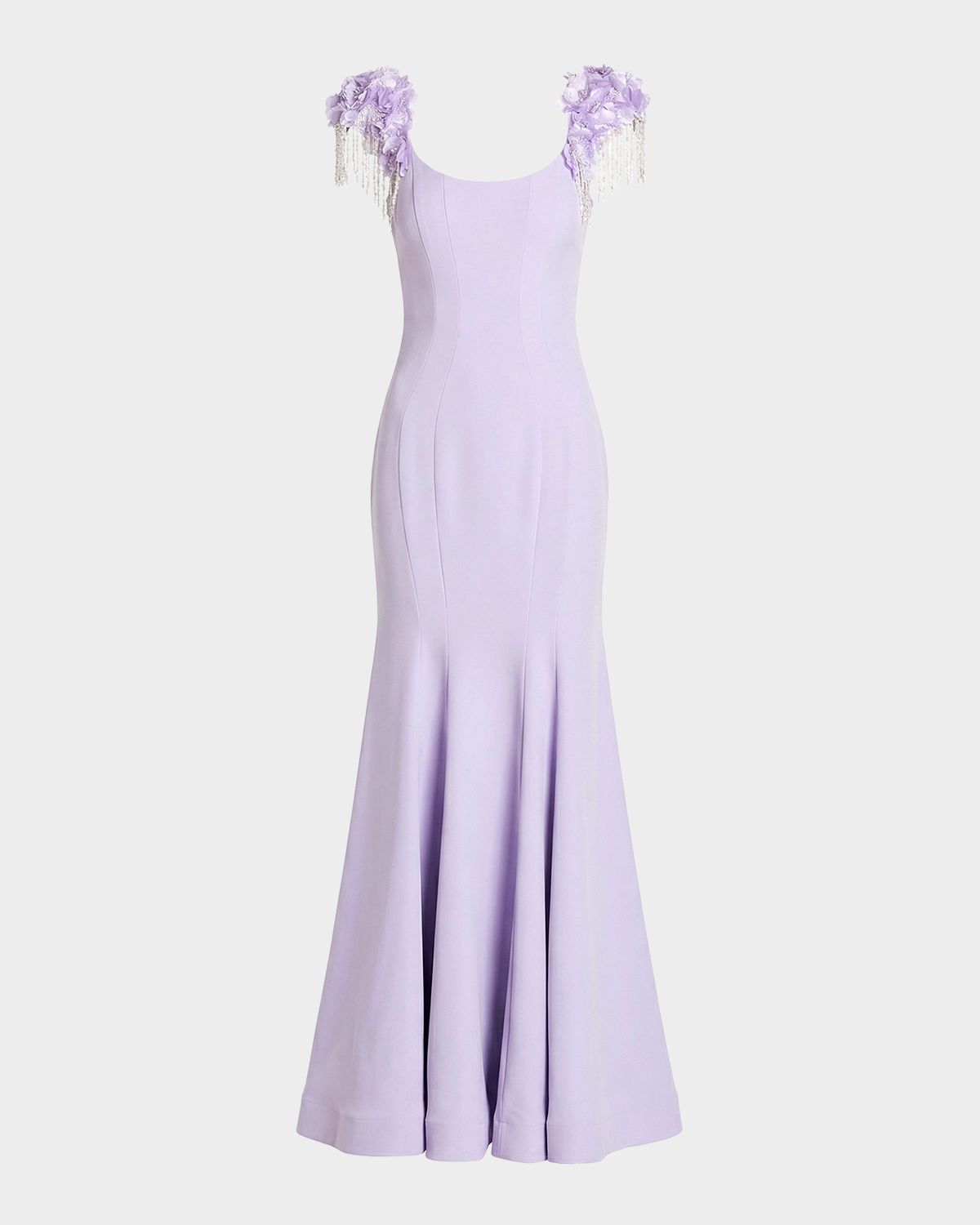 Mac Duggal Fringe-Cap-Sleeve Trumpet Gown | Thumbnail 6