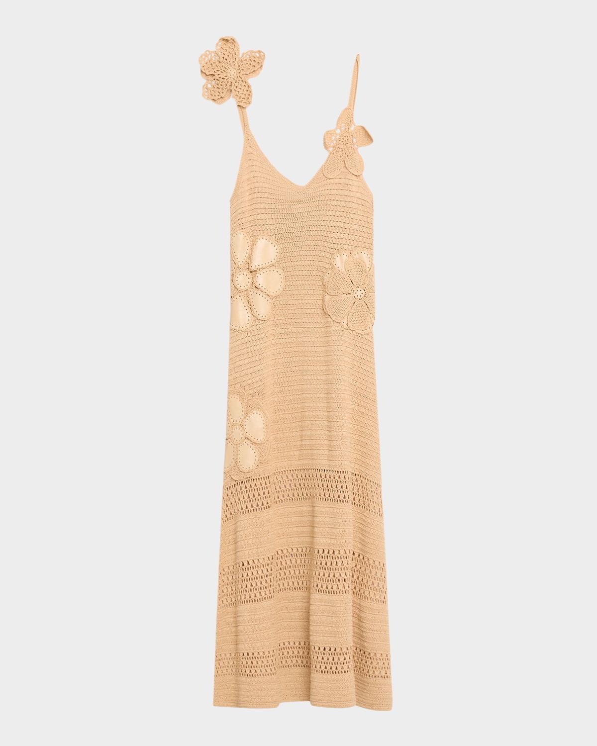 Ramy Brook Camille Floral Crochet Midi Dress