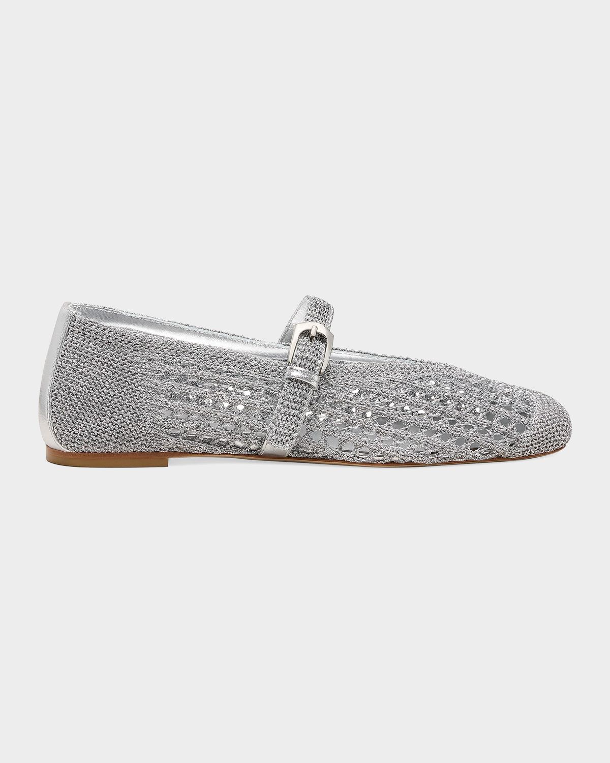 Stuart Weitzman Leora Crochet Mary Jane Ballerina Flats | Thumbnail 5