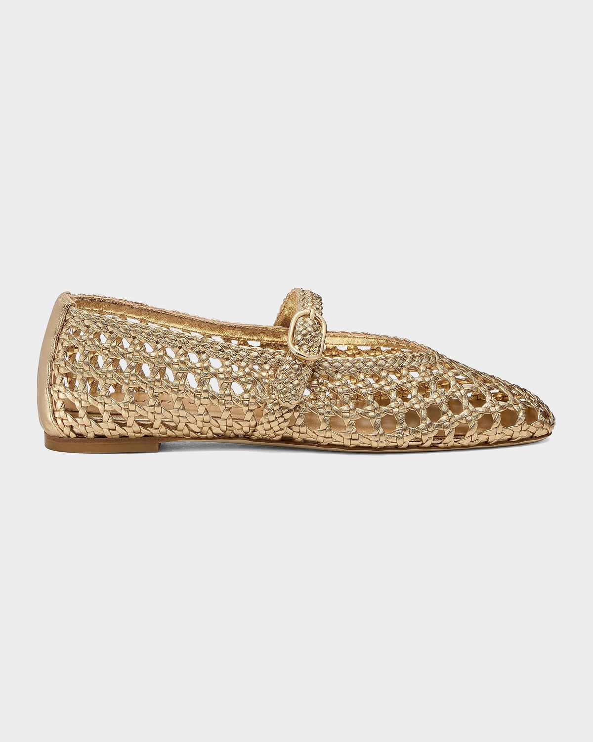 Stuart Weitzman Prim Woven Metallic Leather Mary Jane Ballerina Flats | Thumbnail 5 Stuart Weitzman Prim Woven Metallic Leather Mary Jane Ballerina Flats | Thumbnail 5