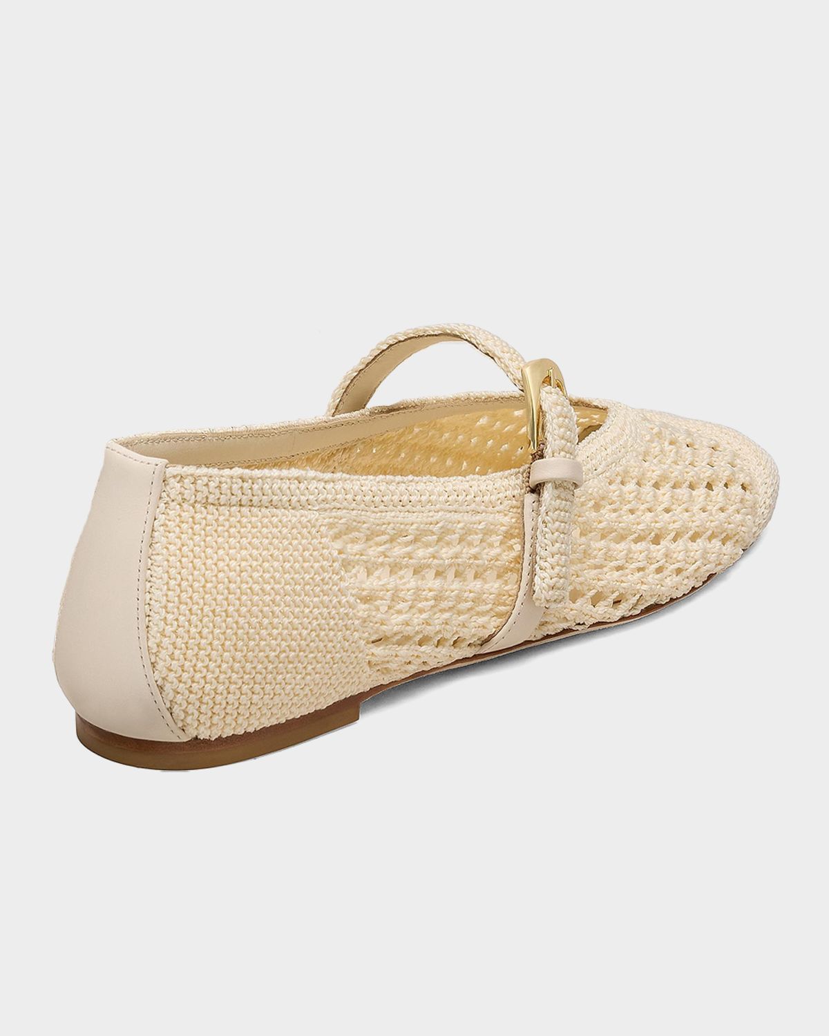Stuart Weitzman Leora Woven Mary Jane Ballerina Flats