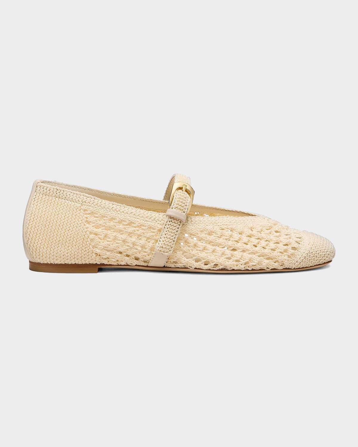Stuart Weitzman Leora Woven Mary Jane Ballerina Flats