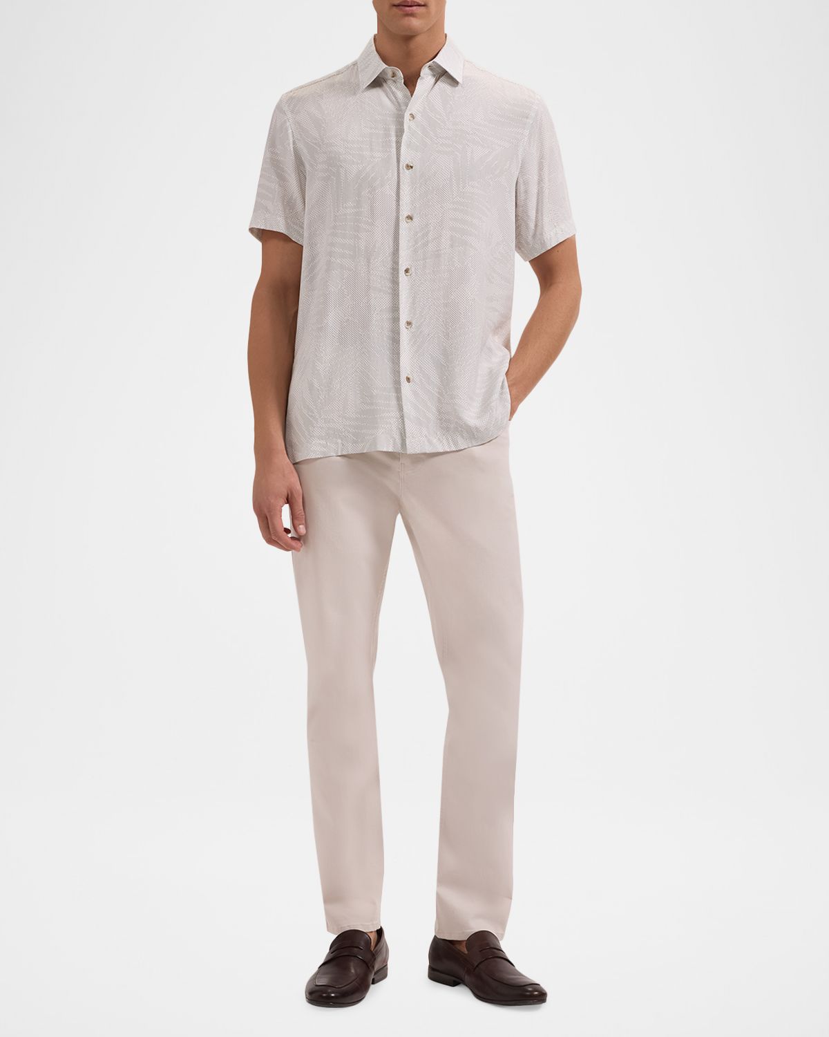 Bugatchi Men 's Vero Micro-Dot Short-Sleeve Shirt