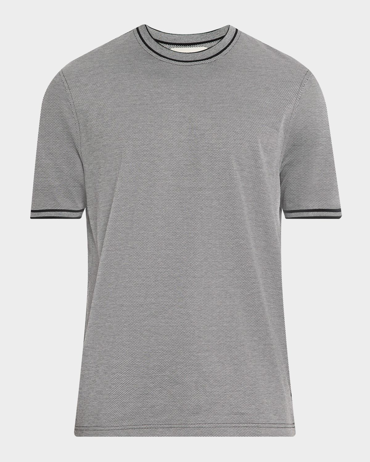 Bugatchi Men 's Micro-Check Jersey Performance T-Shirt