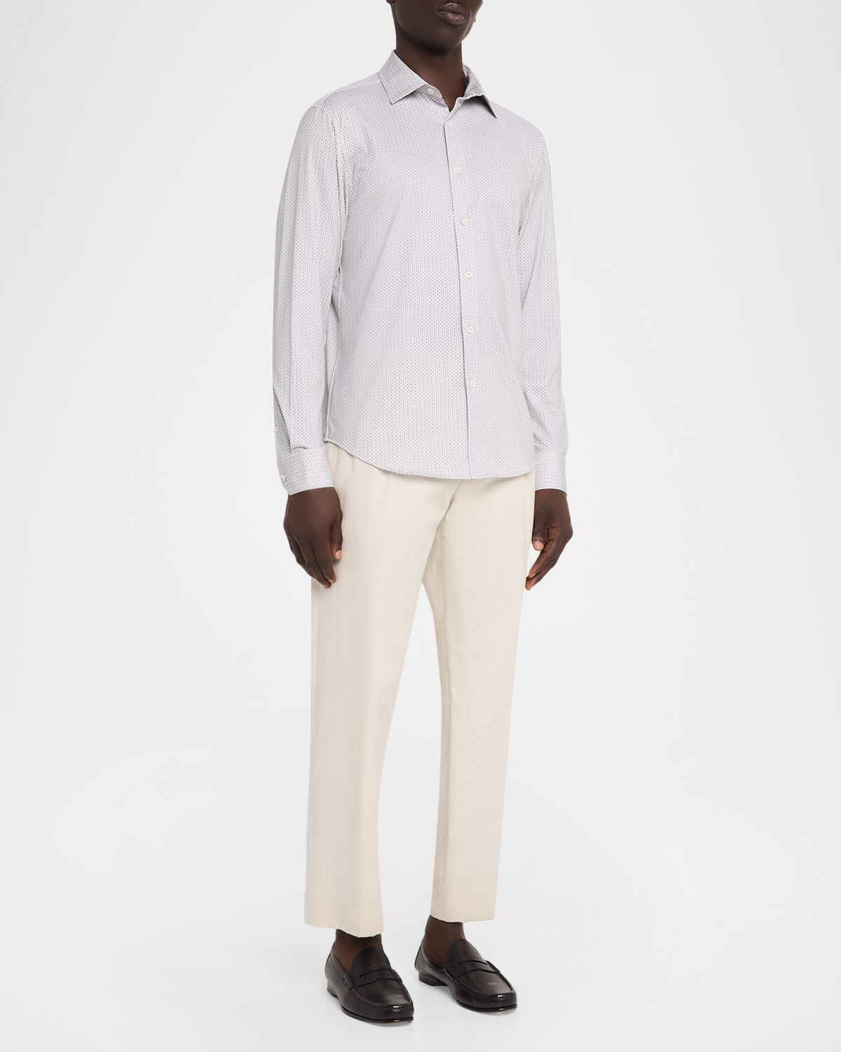 Bugatchi Men 's James OoohCotton Geometric-Print Sport Shirt