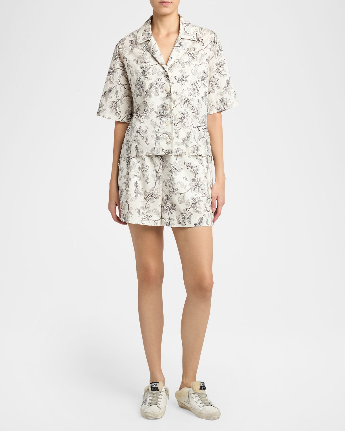 Golden Goose Journey Floral Cotton Voile Shirt | Thumbnail 4 Golden Goose Journey Floral Cotton Voile Shirt | Thumbnail 4