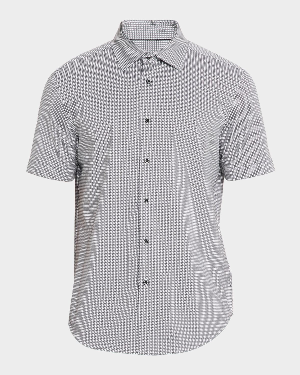 Bugatchi Men 's Miles OoohCotton Geometric-Print Short-Sleeve Shirt | Thumbnail 7 Bugatchi Men 's Miles OoohCotton Geometric-Print Short-Sleeve Shirt | Thumbnail 7