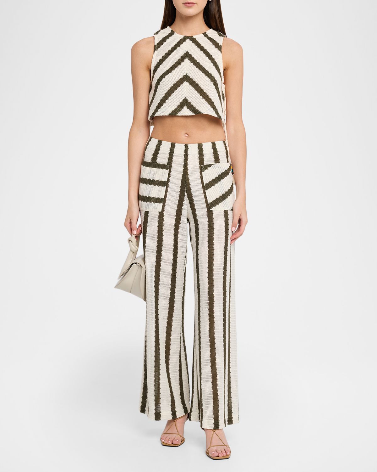 JBQ Bimini Striped Knit Crop Top
