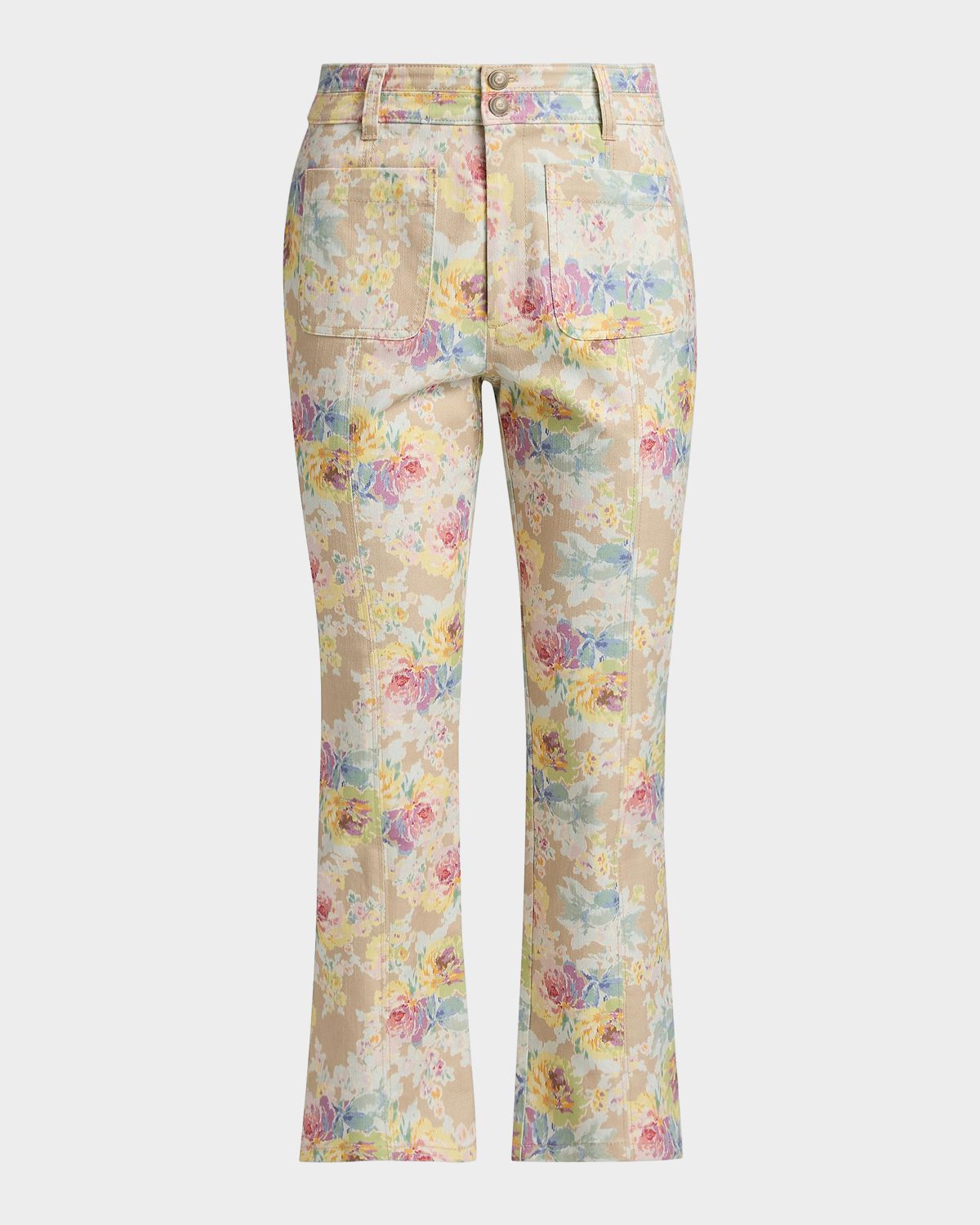 Cinq a Sept Ikat Bouquet Dorothea Floral Crop Jeans