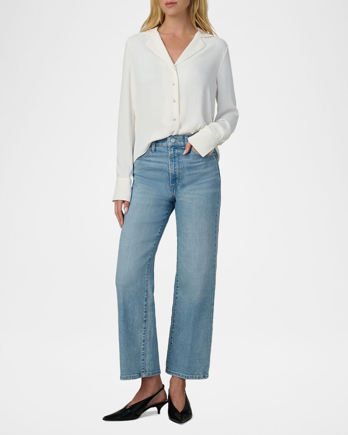 Joe 's Jeans The Blake High-Rise Cropped WIde-Leg Denim Jeans