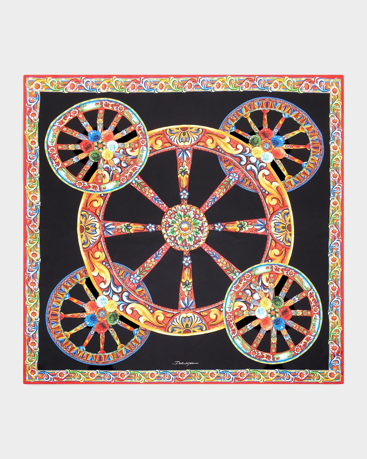 Dolce & Gabbana Carretto-Print Silk Twill Scarf | Thumbnail 5 Dolce & Gabbana Carretto-Print Silk Twill Scarf | Thumbnail 5