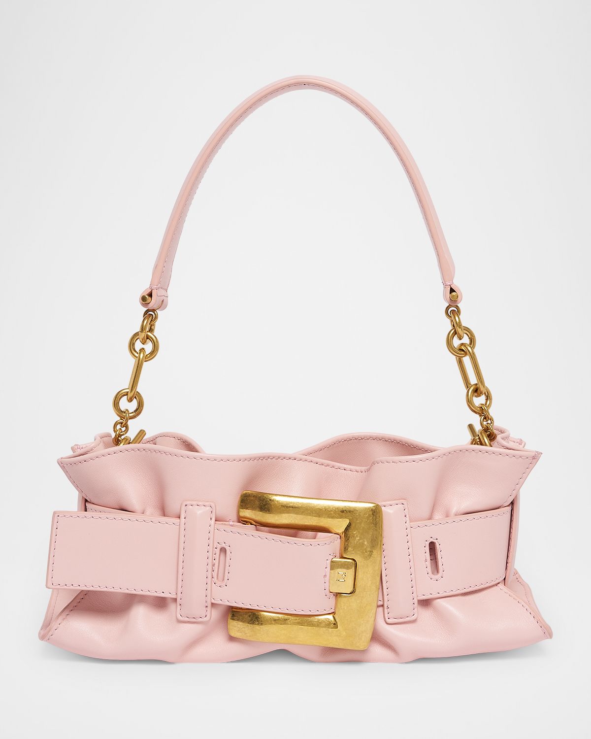Balmain Mini Anthem Belted Shoulder Bag in Calfskin