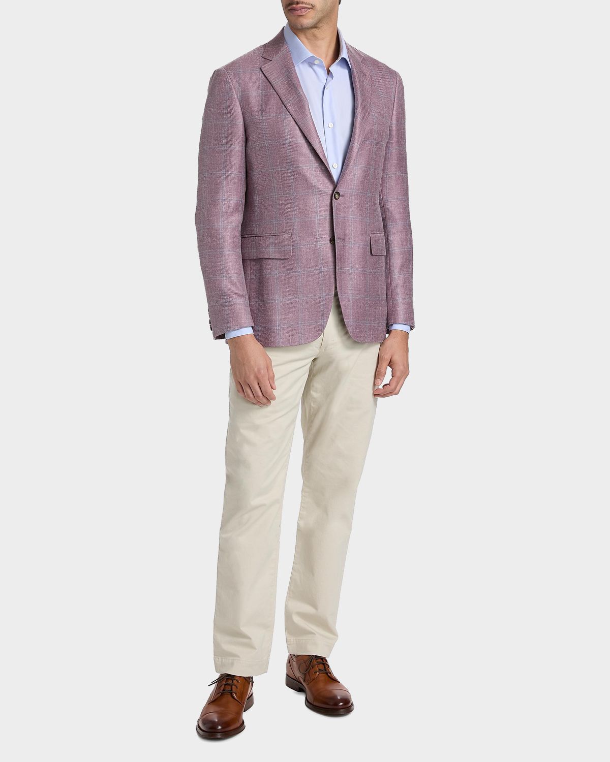 Canali Men 's Wool Windowpane Plaid Single-Breasted Sport Coat | Thumbnail 7 Canali Men 's Wool Windowpane Plaid Single-Breasted Sport Coat | Thumbnail 7