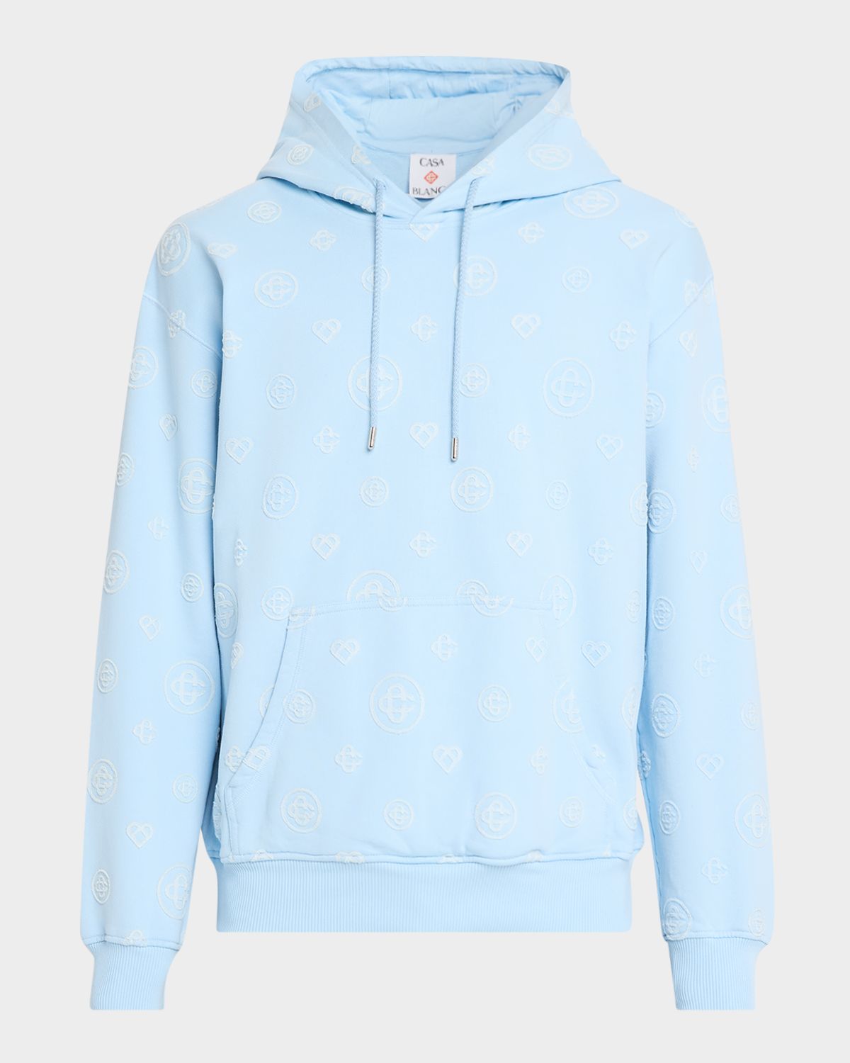 CASABLANCA Men 's Applique Monogram Organic Cotton Hoodie