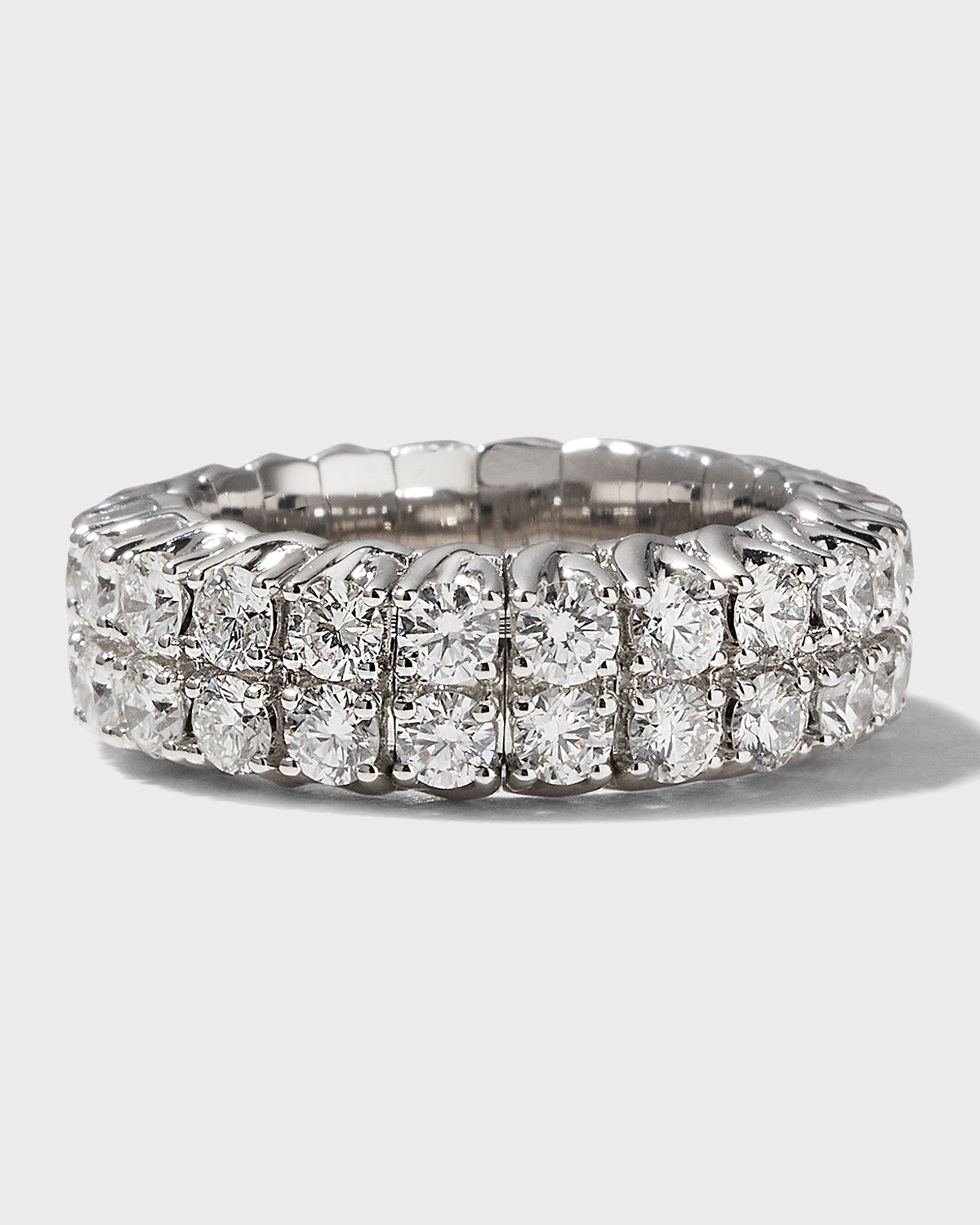 Picchiotti 18K White Gold Xpandable Diamond F-G/VS Ring, Size 6.5-9.75