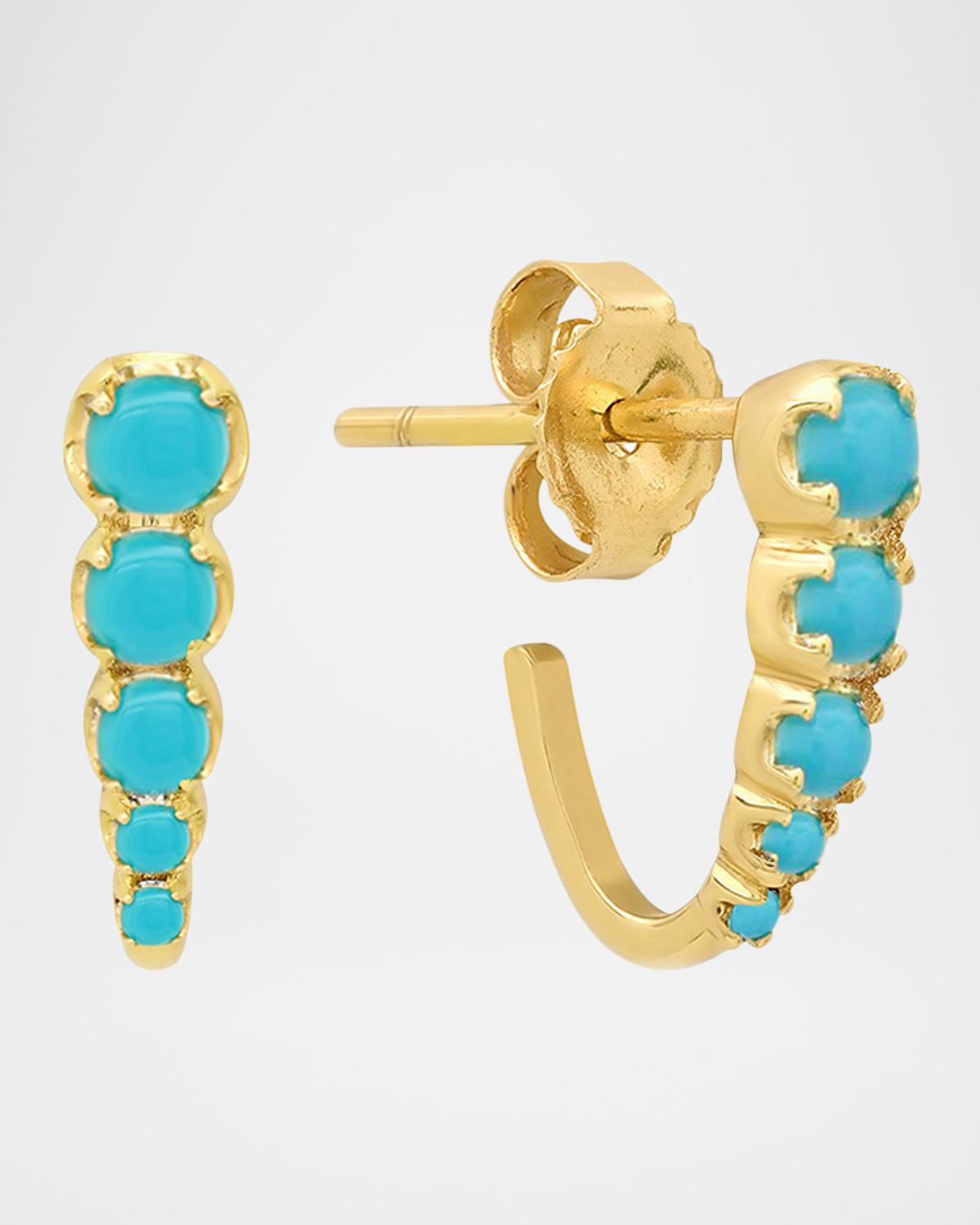 Jennifer Meyer Graduated Illusion Set Turquoise Edith Stud Earrings