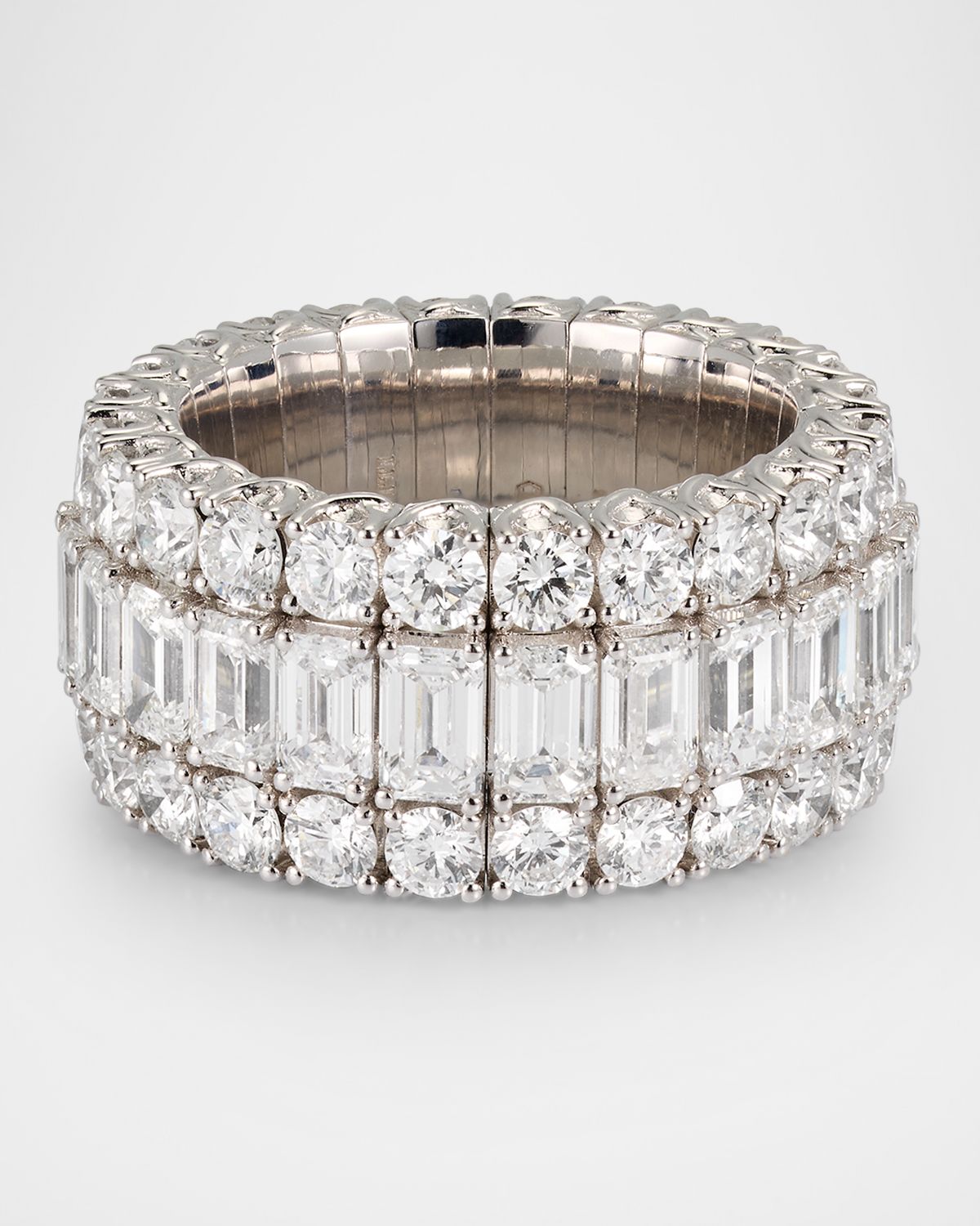 Picchiotti 18K White Gold Xpandable Diamond F-G/VVS-VS Ring, Size 6.5-9.75