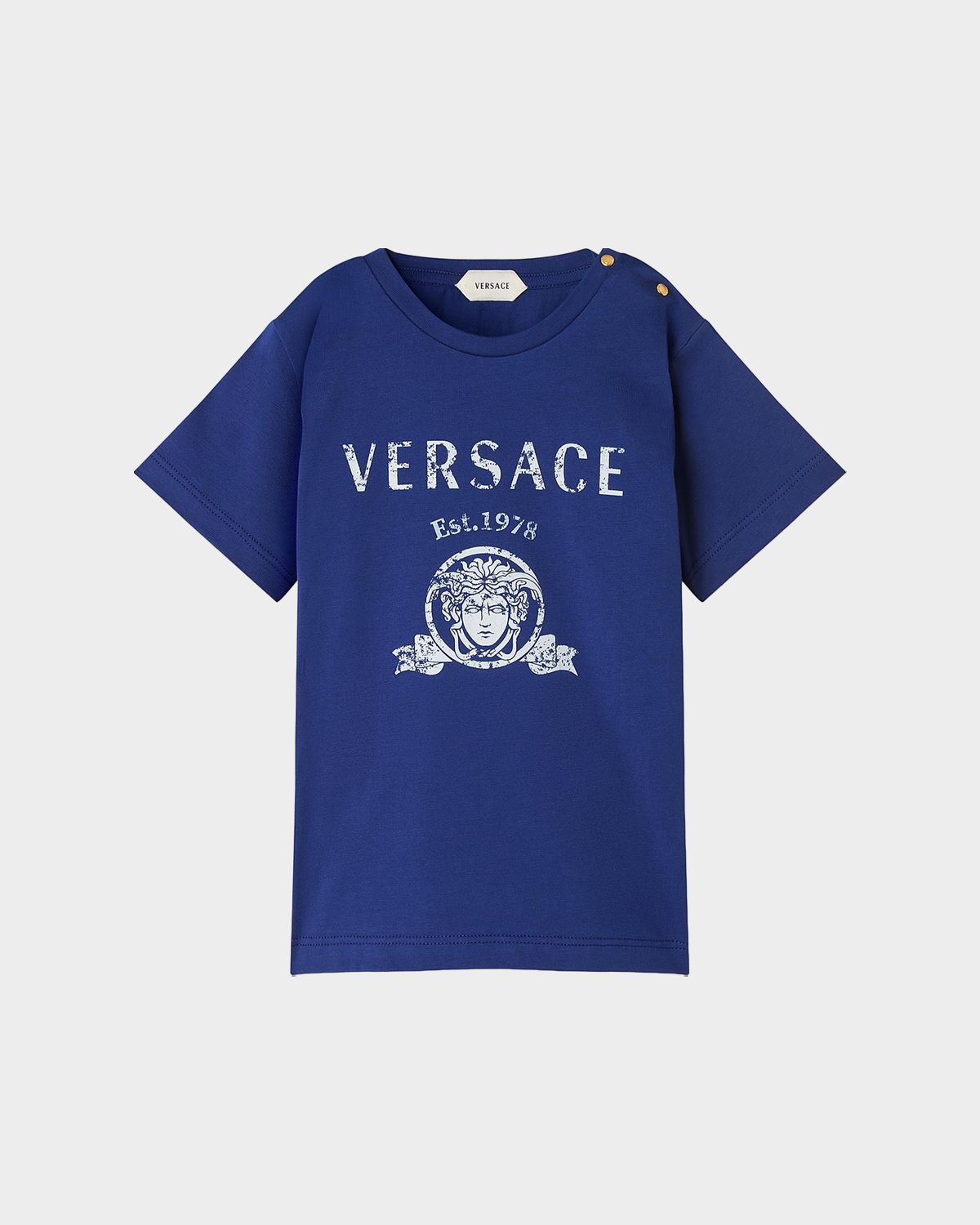 Versace Kid 's Logo-Print Jersey T-Shirt, Size 12M-3 - Women's Clothing